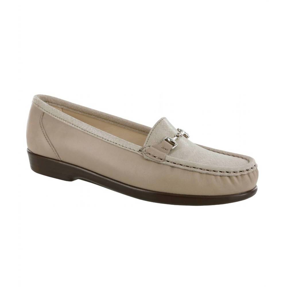 NEW SAS women's metro shoes - medium in taupe/linen web